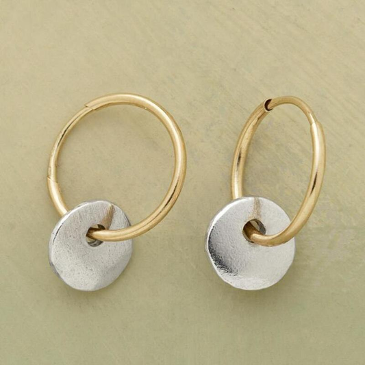 Meliora – Boucles d'oreilles vintage avec raffinement bicolore
