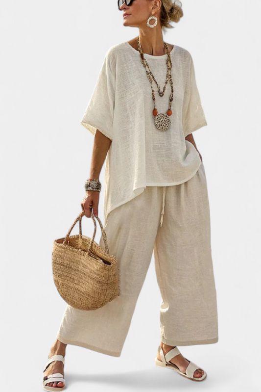 Drevon | Blouse Minimaliste Confortable et Pantalons Amples