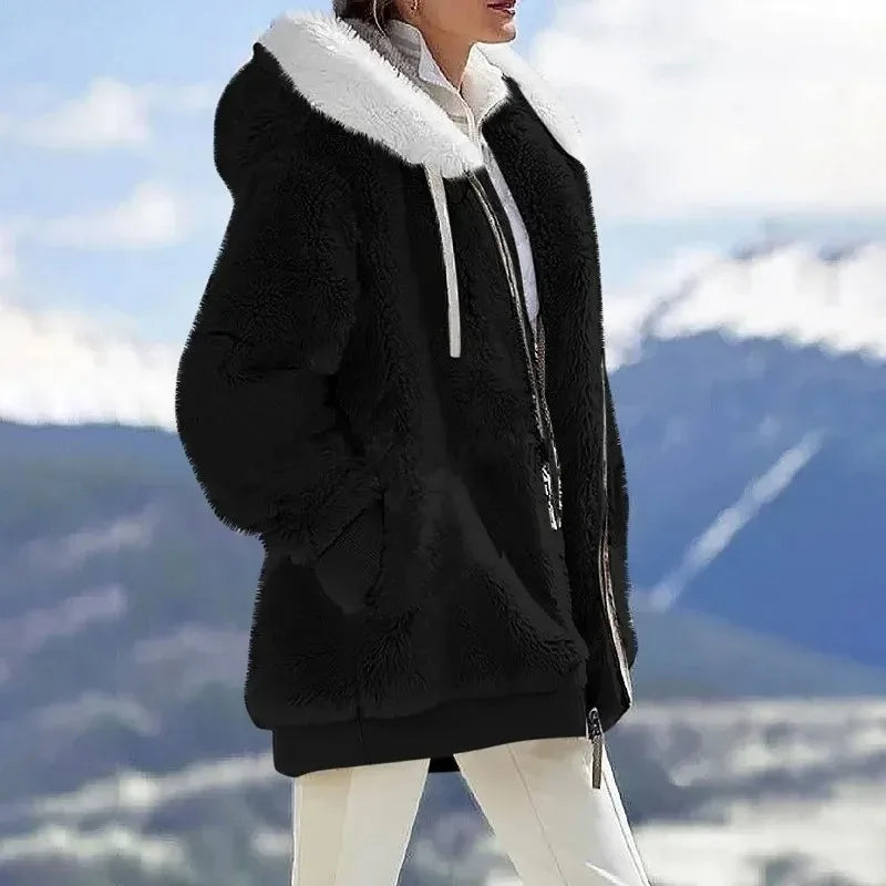 Alexa | Veste d'Hiver avec Capuche et Fermeture Éclair