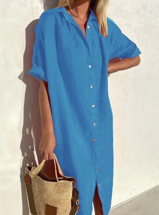 Malloi - Robe Chemise en Lin Sans Effort