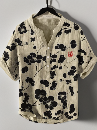 Lina | Blouse japonaise avec des fleurs de cerisier