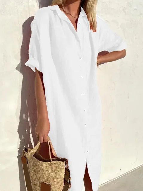 Malloi - Robe Chemise en Lin Sans Effort
