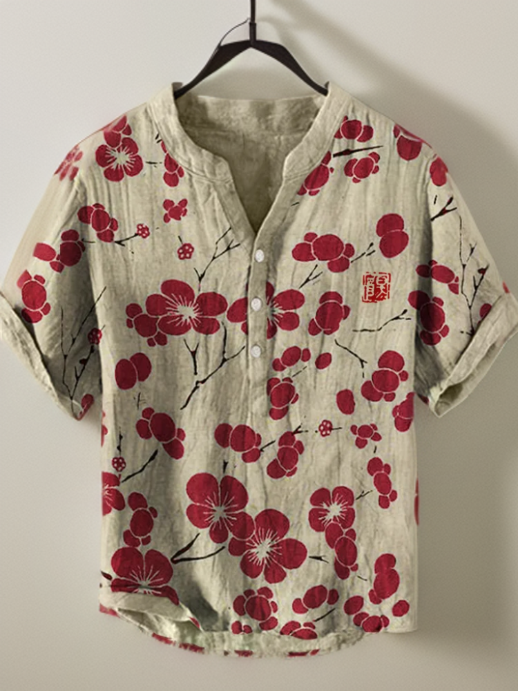 Lina | Blouse japonaise avec des fleurs de cerisier