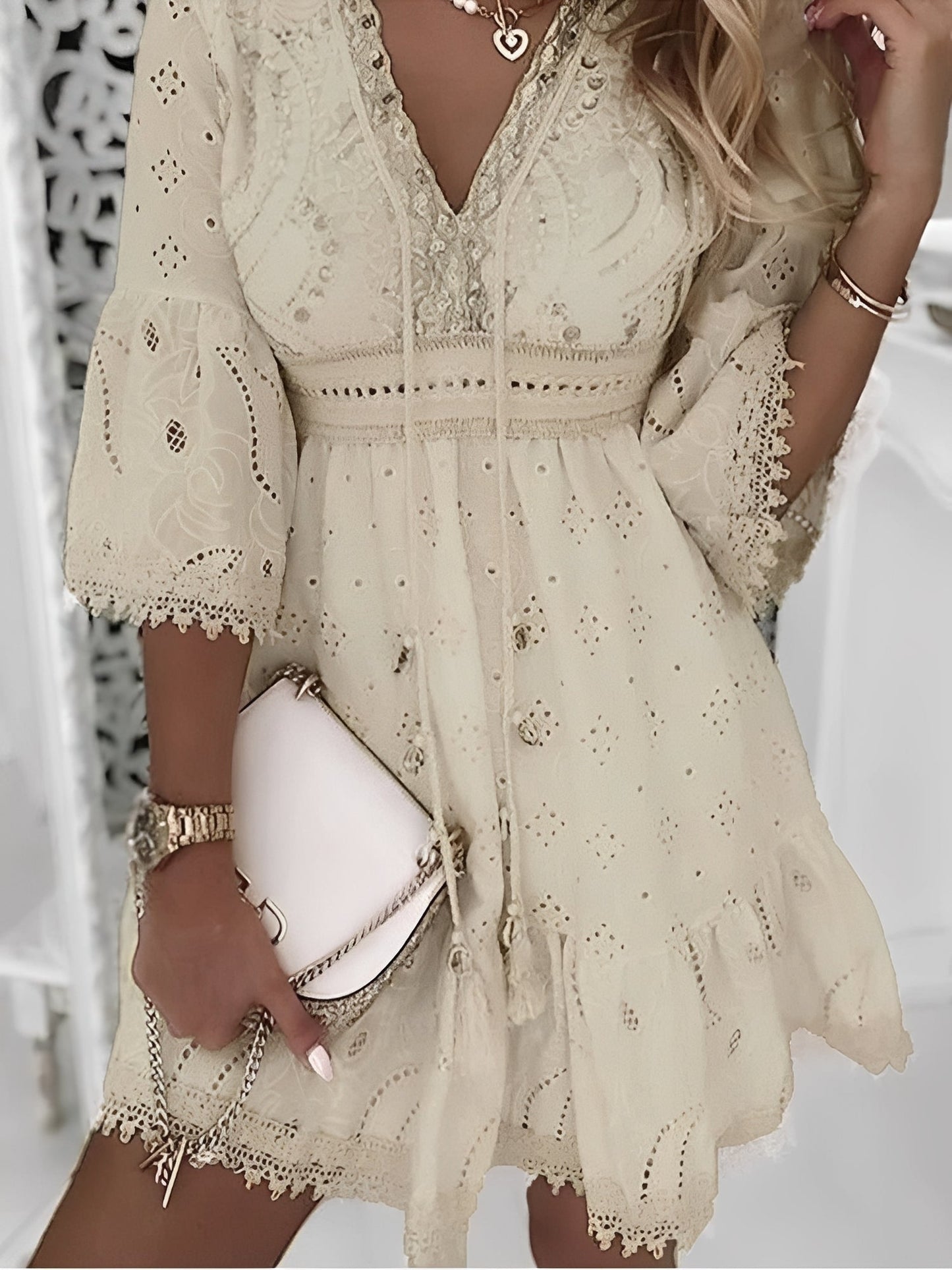Hollie - Élégant Minivestido Boho avec Franges pour Femmes
