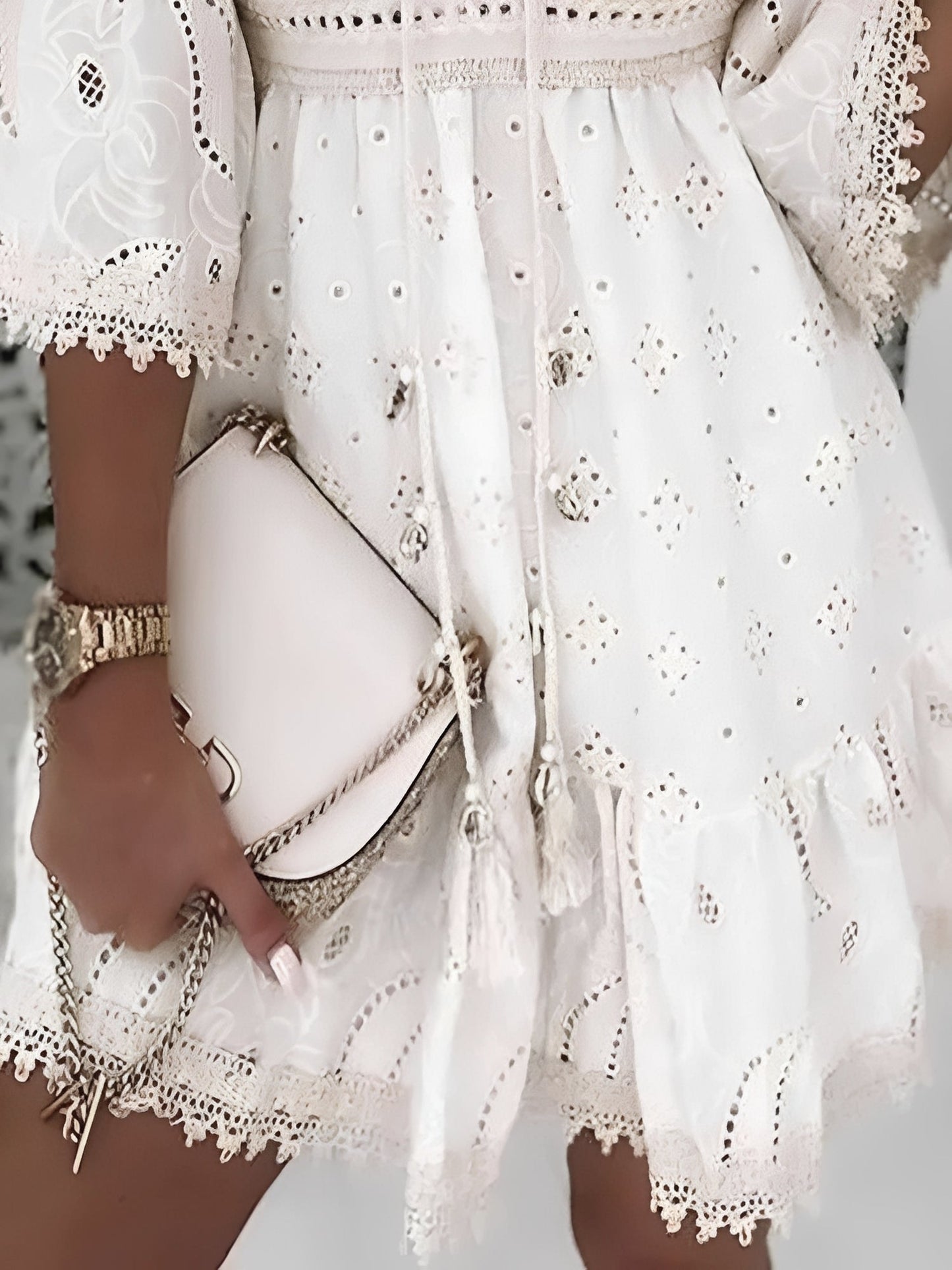 Hollie - Élégant Minivestido Boho avec Franges pour Femmes