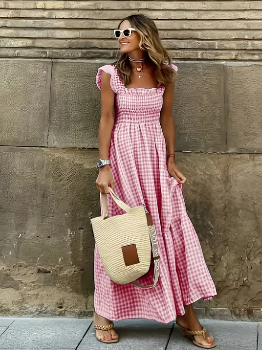 Mollie - Robe maxi élégante avec col simulé pour femmes