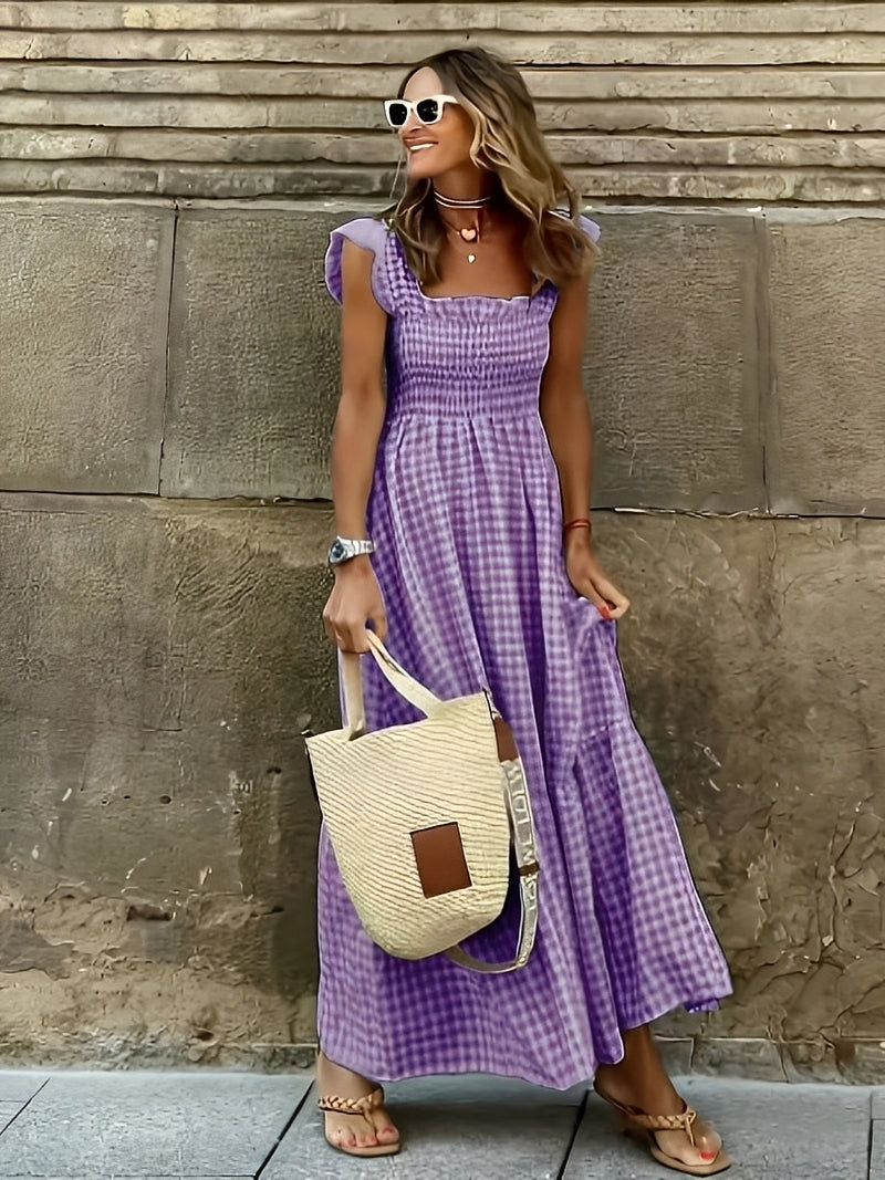 Mollie - Robe maxi élégante avec col simulé pour femmes