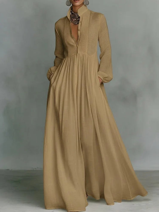 Grace | Robe Maxi Fluide à Boutons