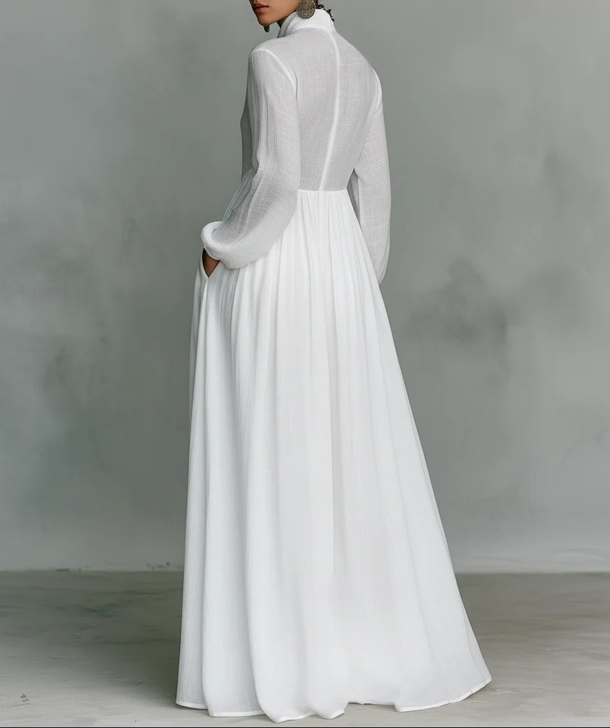 Barbara | Robe Maxi à Boutons Fluides