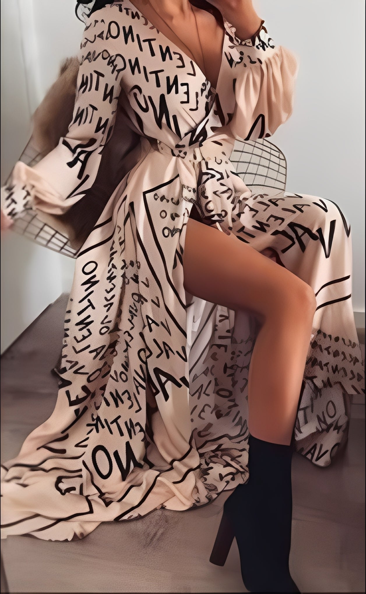 Stacey - Robe maxi élégante avec fente pour femmes