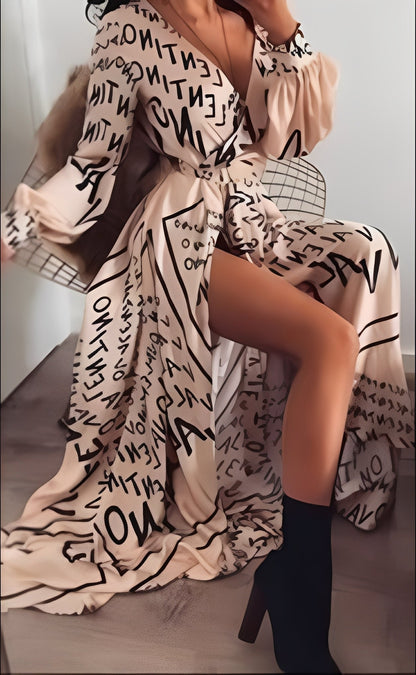 Stacey - Robe maxi élégante avec fente pour femmes