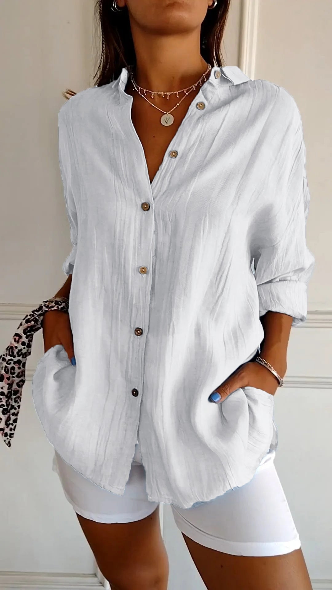 Sasha™ | Chemise Plissée Élégante