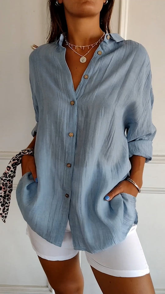 Sasha | Chemise Élégante avec Style Plissé