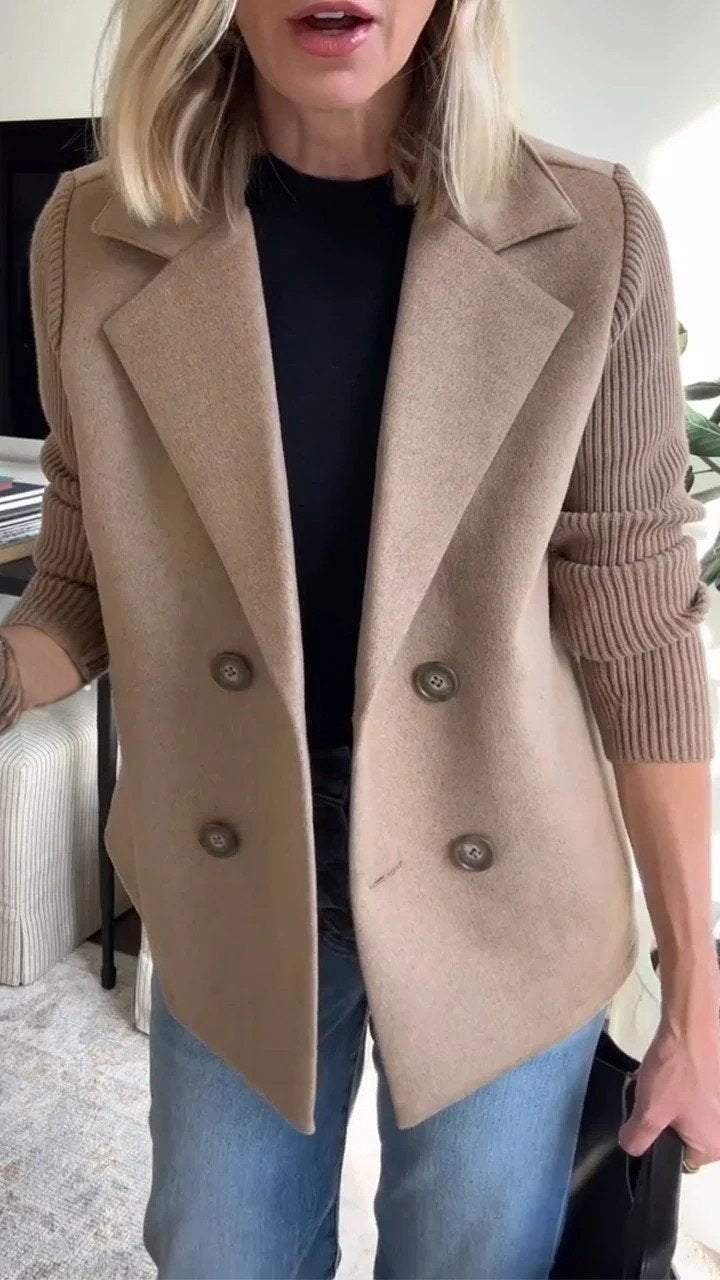 Lenora™ | Blazer Chic en Tricot à Manches