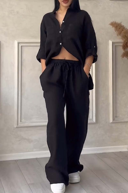 Fara | Ensemble en Coton et Lin de Luxe – Chemise et Pantalon
