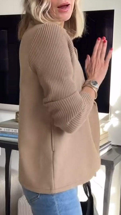 Lenora™ - Blazer Chic en Tricot à Manches