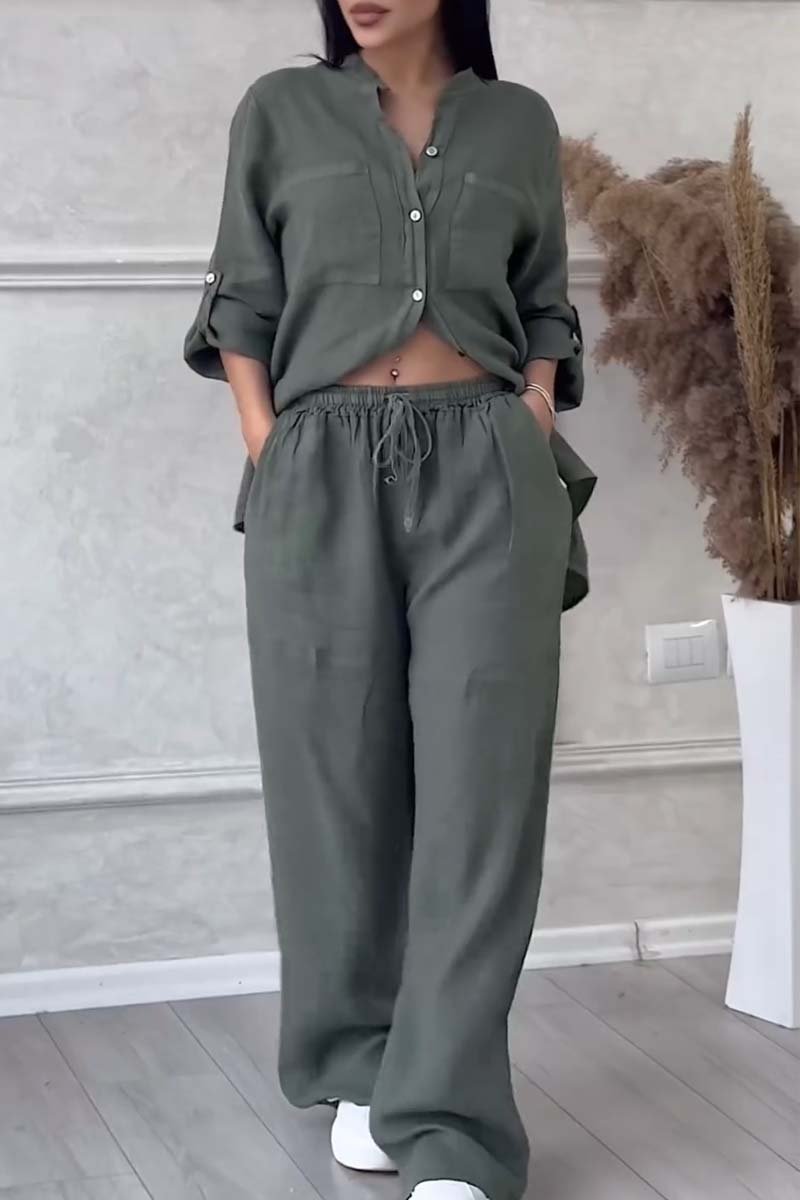Fara | Ensemble en Coton et Lin de Luxe – Chemise et Pantalon