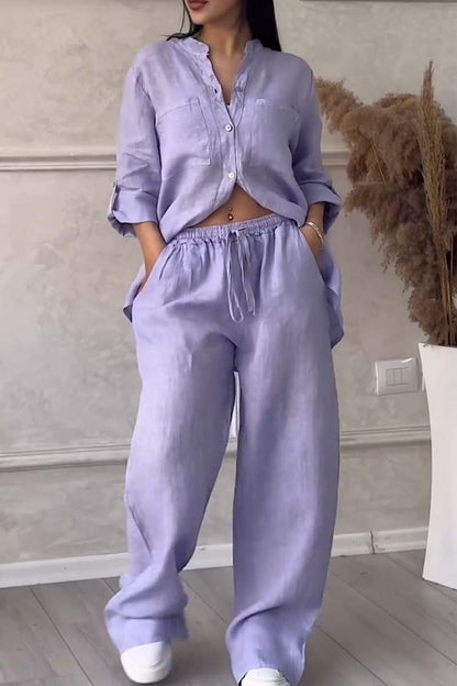 Fara | Ensemble en Coton et Lin de Luxe – Chemise et Pantalon
