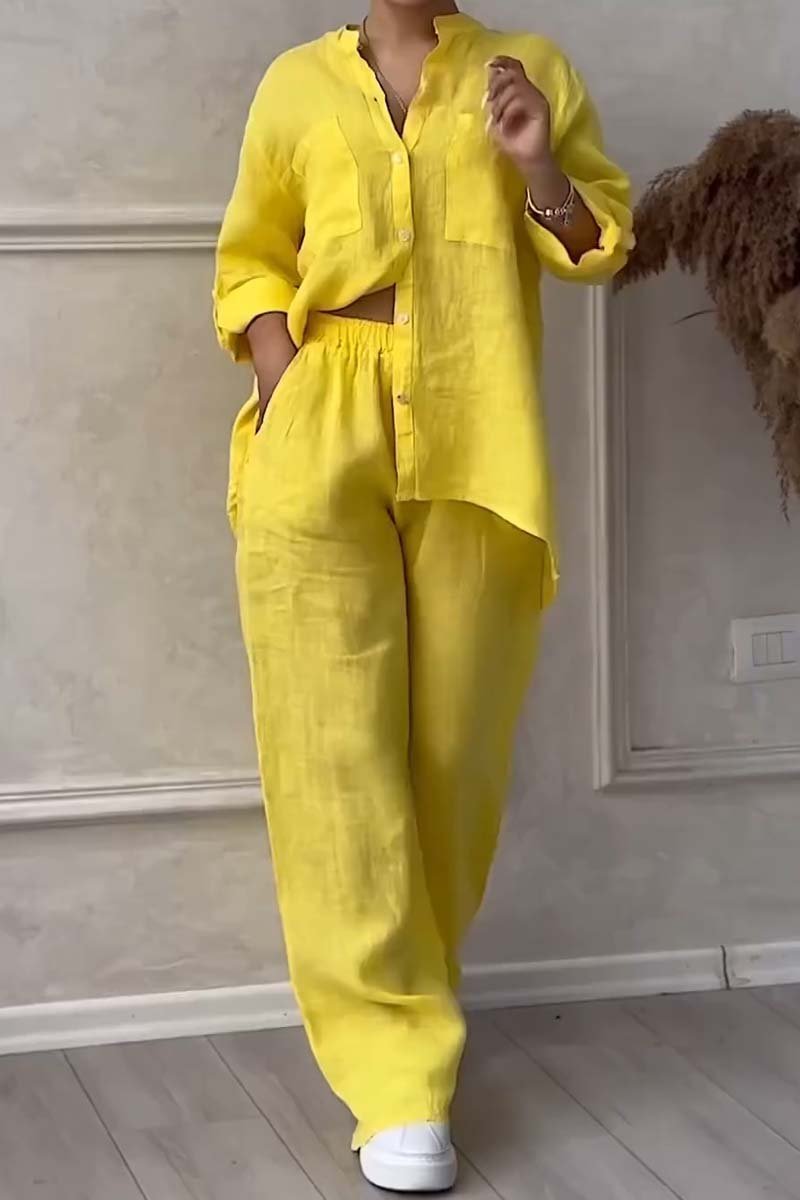 Fara | Ensemble en Coton et Lin de Luxe – Chemise et Pantalon
