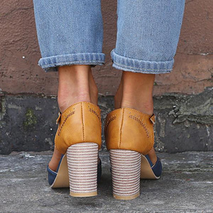 Clarina - Scarpe con tacco a blocco eleganti