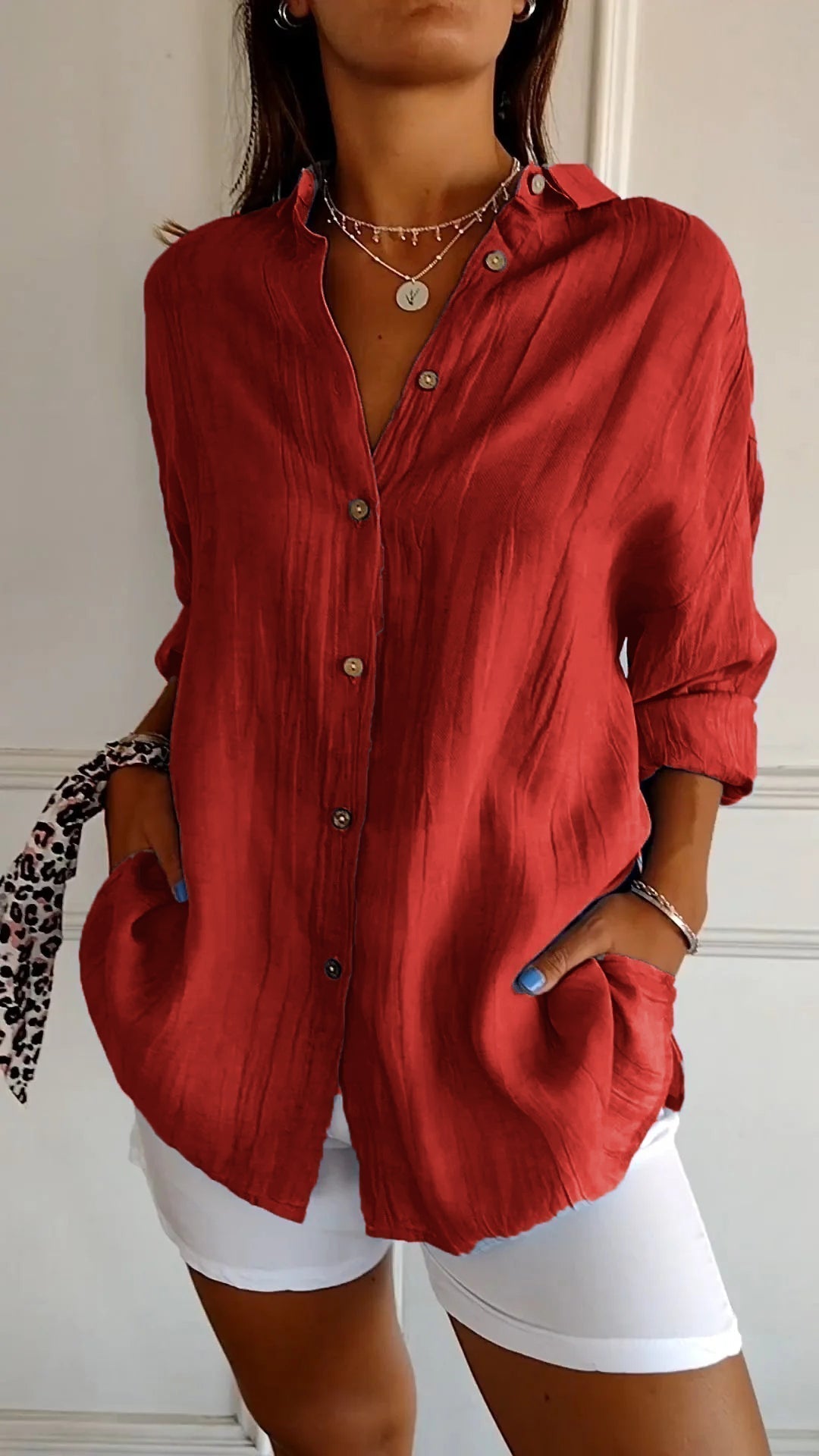 Sasha | Chemise Élégante avec Style Plissé
