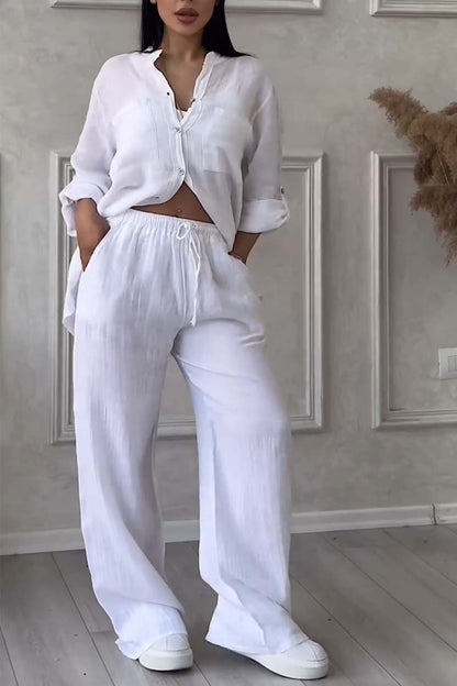 Fara | Ensemble en Coton et Lin de Luxe – Chemise et Pantalon