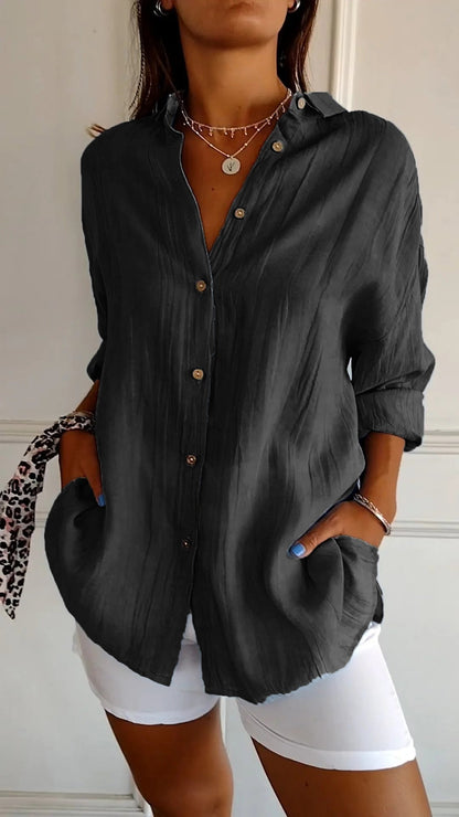 Sasha | Chemise Élégante avec Style Plissé