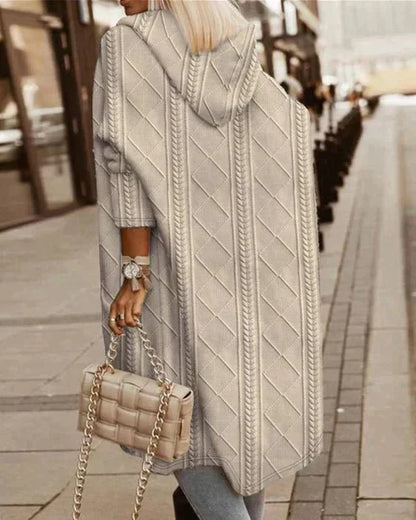 Kateri™ - CARDIGAN AVEC CAPUCHE LONG ET AJUSTEMENT DÉCONTRACTÉ