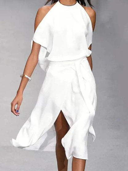 Elena – Robe Romantique à Épaules Dégagées