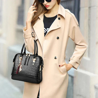 Sac en Cuir avec Imprimé Crocodile