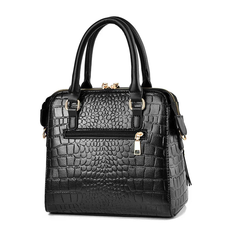 Sac en Cuir avec Imprimé Crocodile