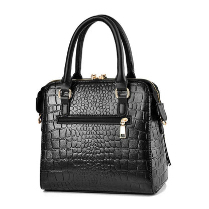 Sac en Cuir avec Imprimé Crocodile