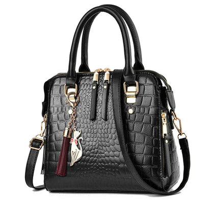 Sac en Cuir avec Imprimé Crocodile