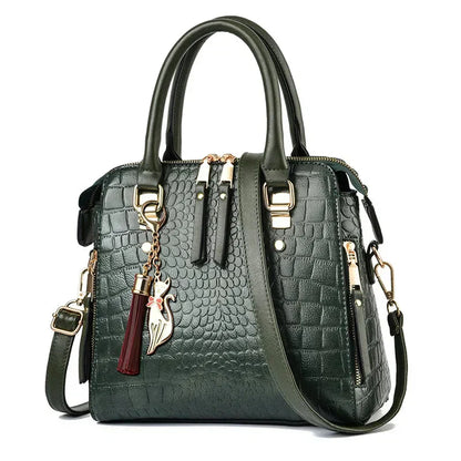 Sac en Cuir avec Imprimé Crocodile