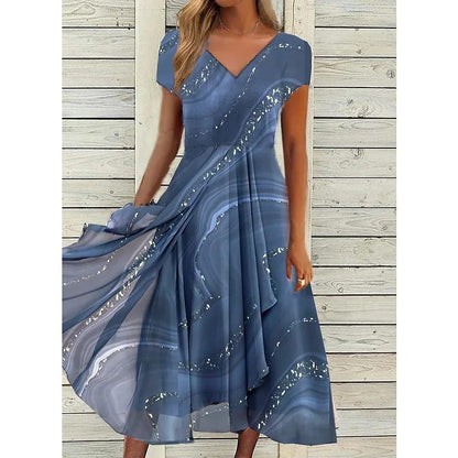 Naomi | Robe Midi avec Décolleté en V
