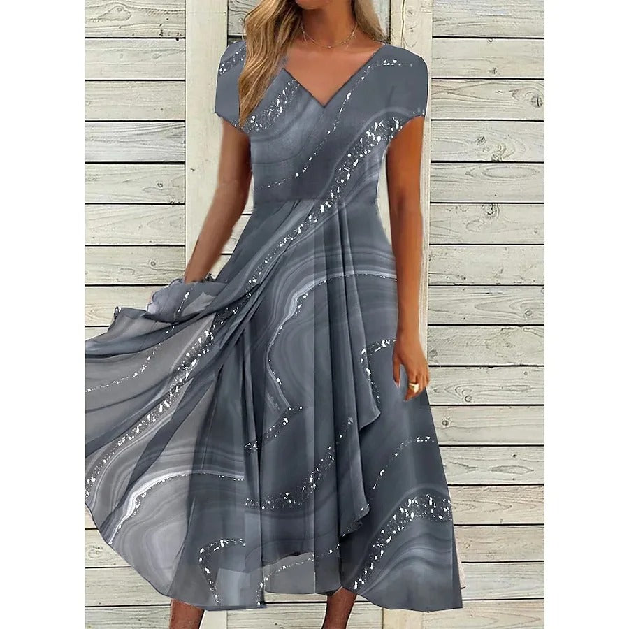 Naomi | Robe Midi avec Décolleté en V
