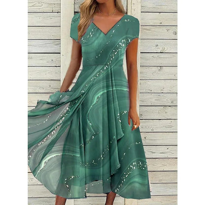 Naomi | Robe Midi avec Décolleté en V