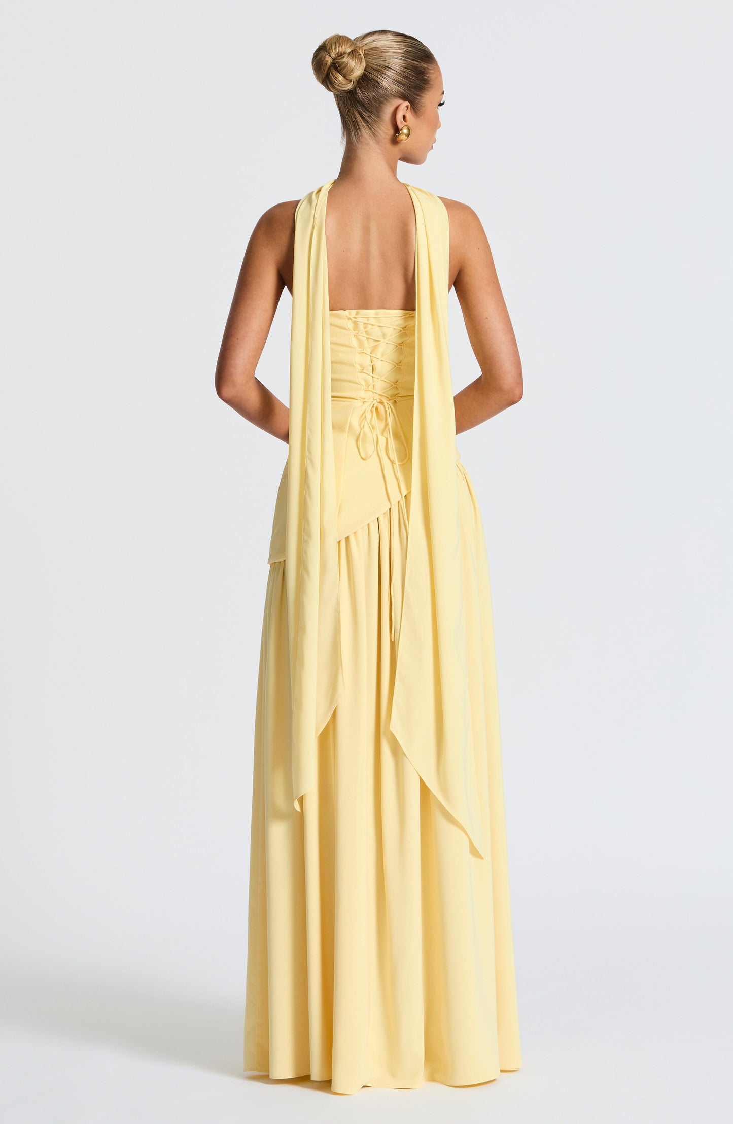 Robe Maxi Sans Manches pour Femme avec Fente Haute et Taille Asymétrique