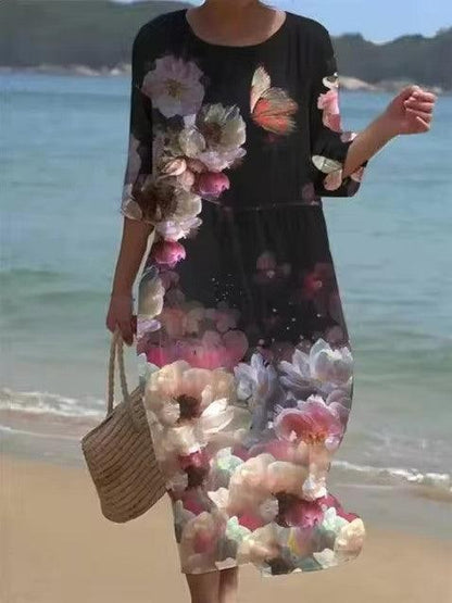 Miranda - Robes florales élégantes avec ventre couvert