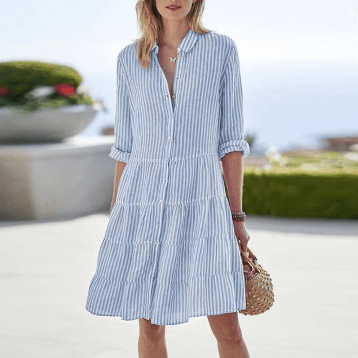 Lolita™ | Robe Rayée Aérée