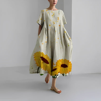 Naomi - Robe maxi boho avec fleurs, parfaite pour le printemps