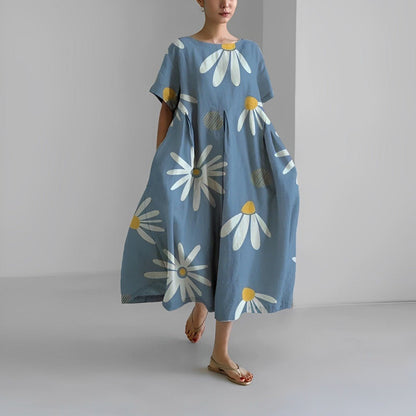 Naomi - Robe maxi boho avec fleurs, parfaite pour le printemps