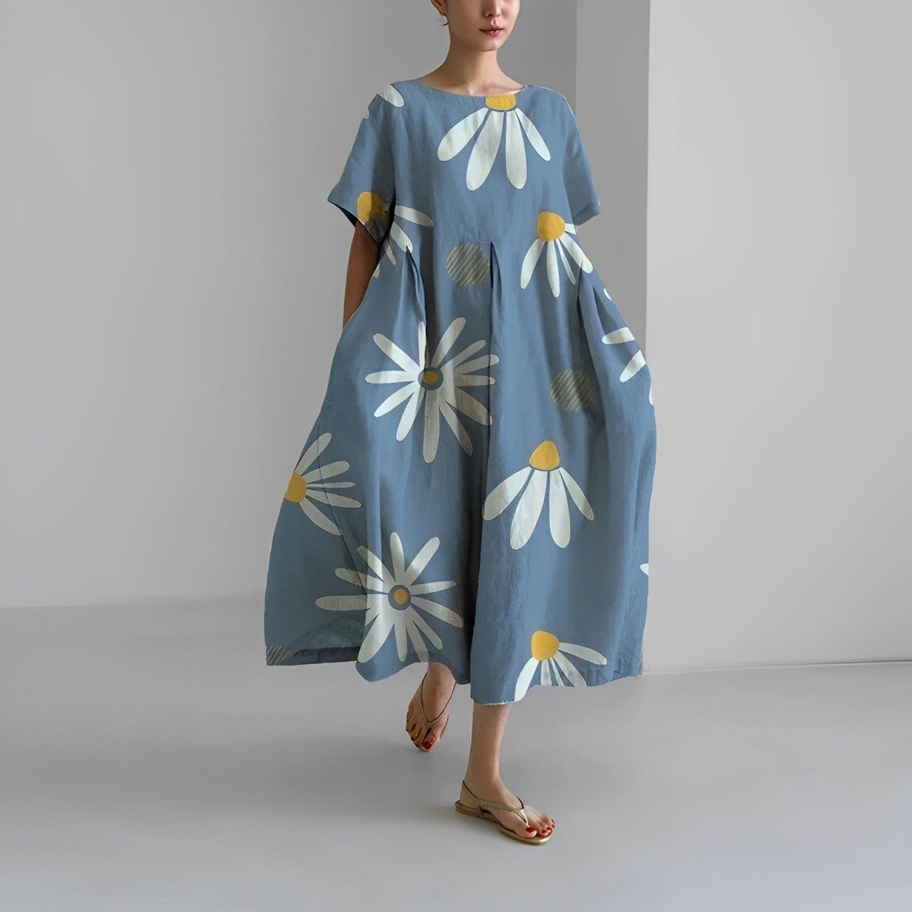 Naomi - Robe longue boho avec fleurs pour le printemps