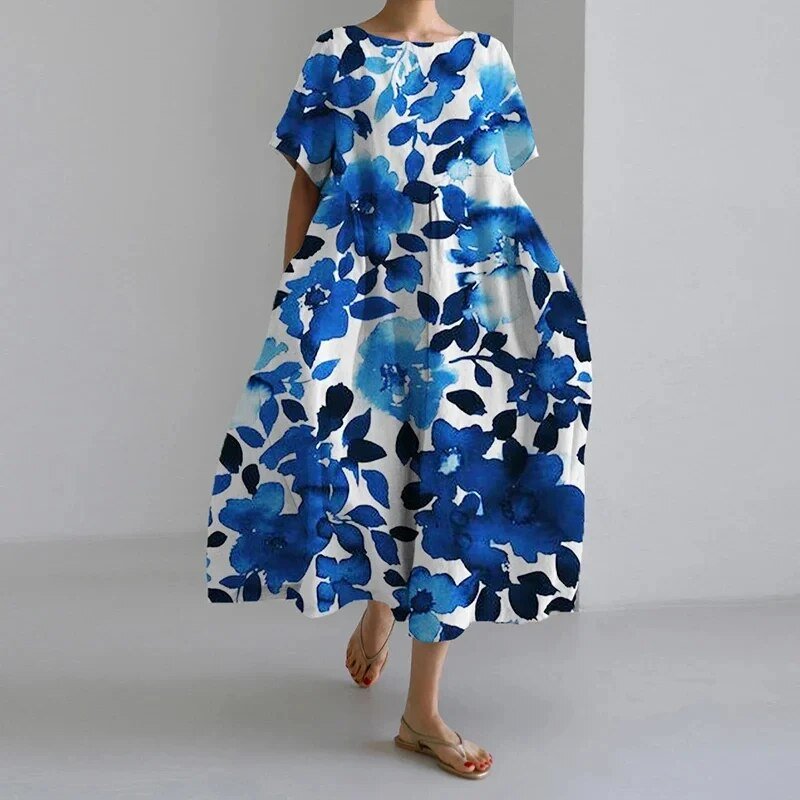 Naomi - Robe maxi boho avec fleurs, parfaite pour le printemps