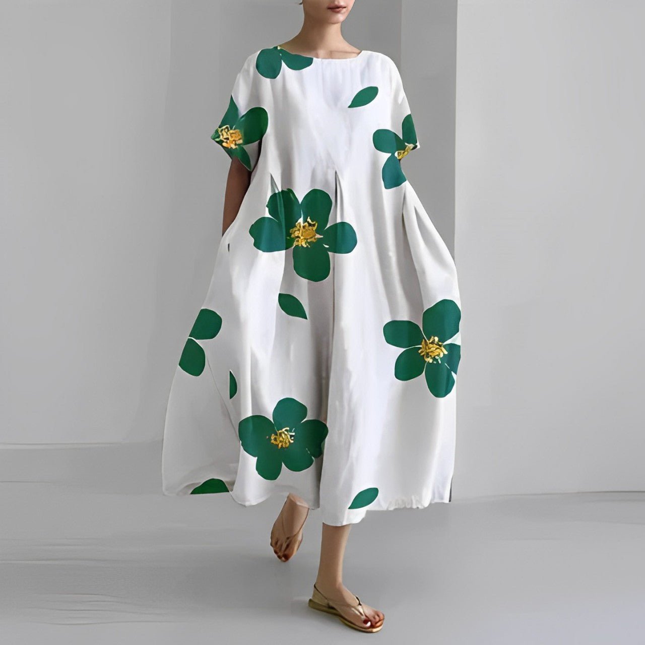 Naomi - Robe maxi boho avec fleurs, parfaite pour le printemps