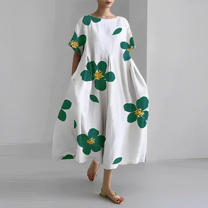 Naomi - Robe maxi boho avec fleurs, parfaite pour le printemps