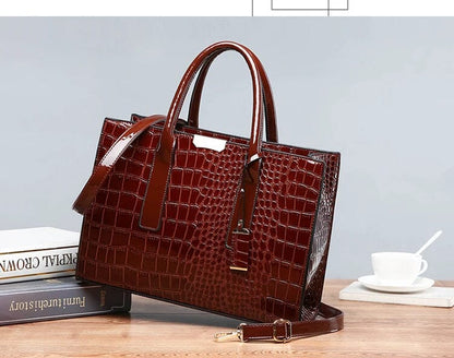 Sac en Cuir avec Imprimé Crocodile de New York