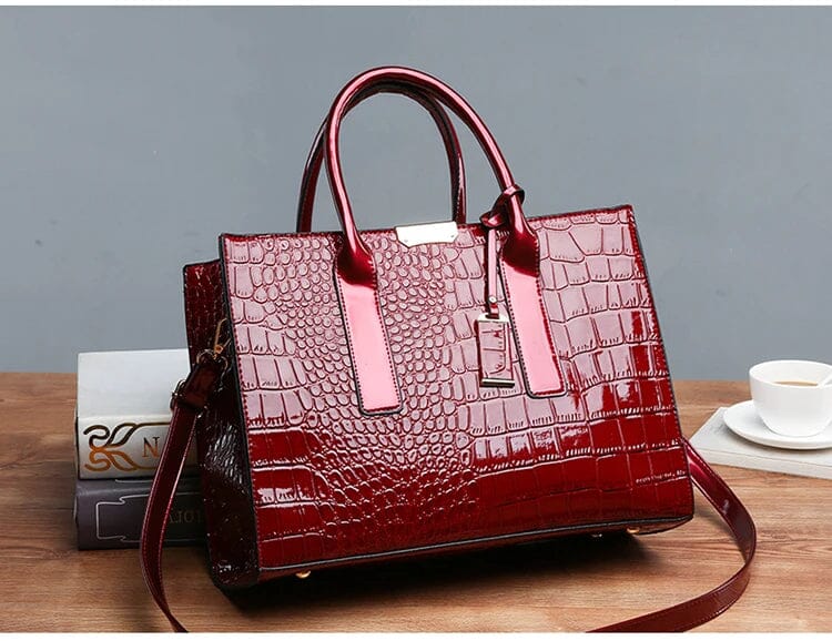 Sac en Cuir avec Imprimé Crocodile de New York