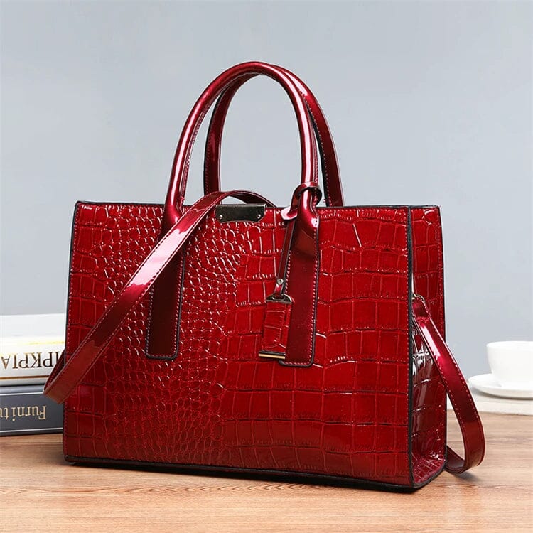 Sac en Cuir avec Imprimé Crocodile de New York