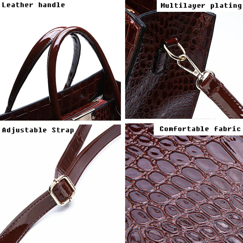 Sac en Cuir avec Imprimé Crocodile de New York